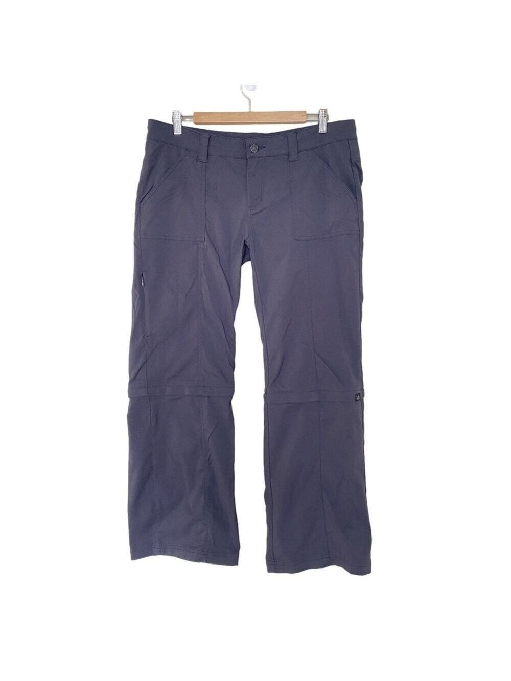 Prana Monarch Convertible Pants Grey Sz 12 Short Inseam - Picture 5 of 16